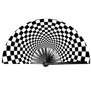 Abanico de Mano Plegable de Bambú de 33 cm, <span class=keywords><strong>con</strong></span> Tela, Grande, para Festivales, Baile, <span class=keywords><strong>Taichi</strong></span>, Rave, <span class=keywords><strong>con</strong></span> Patrón Decorativo Pintado, Logotipo Personalizado, Promocional - Product Image 5
