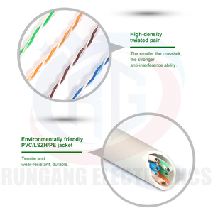 Rg OEM 100% Cabo 2m 305m FTP 4PR 24/26AWG CuộN vá dây RJ45 8P8C CAT6 UTP cáp - Product Image 5