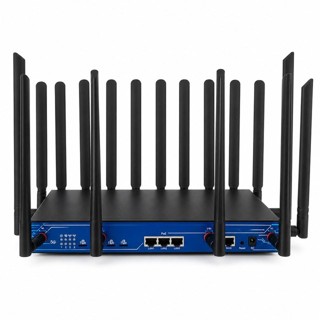 Unlocked 5G WiFi 6 Enterprise Router-Industrial Grade Gigabit Dual-Band Mobile Hotspot with SIM Slot Firewall-Arronna Series