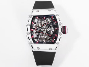 นาฬิกาอัตโนมัติคุณภาพสูง 3802 Tourbillon ตัวเรือนคาร์บอนไฟเบอร์ สายยางแบบโปร่ง ดีไซน์หรูหรา สปอร์ต - Product Image 3