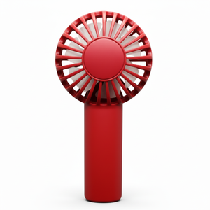 Ventilatore Portatile con Luce, Tre Velocità del Vento, Mini Ventilatore Indossabile per Uso Domestico e Camper, Fino a 7 Ore di Autonomia, Rosso - Product Image 1