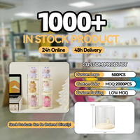 En stock, vente en gros directe d'usine, boîte de rangement empilable ronde pour animaux en peluche, figurines d'action en peluche, vitrine avec crochet