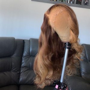 Perruque Deep Wave en dentelle frontale, 30 pouces, perruque Lace Front Wig Fine tressée, perruque Yaki Lace queue de cheval avec <span class=keywords><strong>frange</strong></span> - Product Image 4