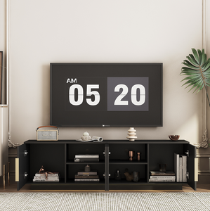 Modern Wood TV Stand with 16 Color LEDs 68" TV Cabinet Entertainment Center for 55/60/65 Inch TVs Living Room Furniture - Product Image 6