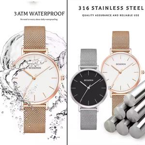 OEM New High Quality Simple <b>Lady</b> <b>Watch</b> 316L Stainless Steel Case Leather Band White Design Japan Quartz Customizable Brand - Product Image 4
