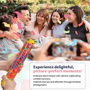 Biodegradabile Multicolor Party coriandoli lanciatori di cannoni per il nuovo <span class=keywords><strong>anno</strong></span> decorazioni per la celebrazione del matrimonio e del <span class=keywords><strong>compleanno</strong></span> di laurea - Product Image 5