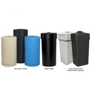 Réservoir de sel adoucisseur de l'eau, plein d'eau, réservoir de stockage d'eau adoucisseur de l'eau, 40L 70L 60L 100L, rond, blanc, bleu, jaune - Product Image 1