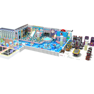 Equipo comercial para parques infantiles, juegos de <span class=keywords><strong>mesa</strong></span> para niños, tobogán de rodillos, bloque de construcción, trampolín para piscina de arena Merry-Go - Product Image 5