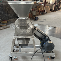 Petit moulin à farine de blé, de haricots et de maïs en acier inoxydable à haute productivité, pulvérisateur de poudre super fine avec pompe à roulement 220V/380V