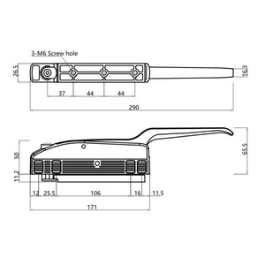 Jingbo <b>Cabinet</b> Door Handle Zinc Alloy Lever <b>Lock</b> JBDQ-001 Commercial Kitchen Equipment - Product Image 1