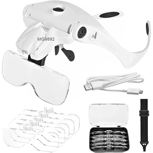 Gafas de aumento de cabeza ligeras recargables profesionales altamente recomendadas con 2 luces LED - Product Image 1