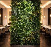 Vente directe d'usine, décoration de fond d'événement personnalisée, grande plante verte en tissu, mur de fleurs artificielles