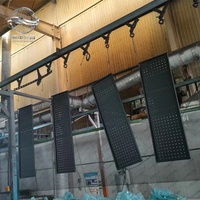 Kit de Panel Perforado de Acero Galvanizado para Montaje en Pared con Acabado en Polvo para Exhibición de Herramientas en Taller, Organizador de Pared Multifuncional con Ganchos