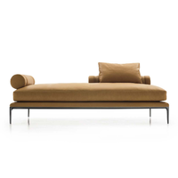 Italia Meubles design modernes et minimalistes Ensemble de canapés de salon Canapé en cuir de luxe orange Hermesn Canapés en duvet d'oie