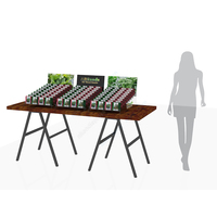 Présentoir au sol en métal plateau acrylique de bureau présentoir de comptoir pour présentoirs de produits de graines de légumes