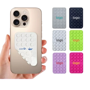 Custom 24 Cup Double-sided LOGO Suction Cup Phone <b>Mount</b> Washable Reusable Non Slip Phone Suction Cup Mat Phone Accessories - Product Image 1