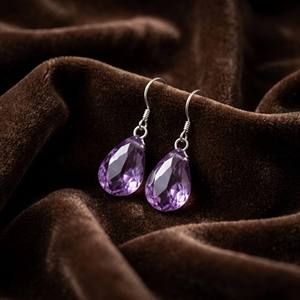 Bulk Custom Round <b>Silver</b> <b>Stud</b> <b>Earrings</b> Synthetic Rose Quartz Minimalist Hypoallergenic Jewelry For Women - Product Image 2