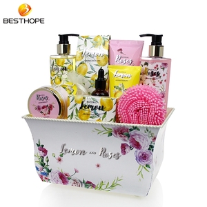 Personnalisé parfum de citron pour le bain et le corps fonctionne brume corporelle fer étagère 9 pc set de bain <span class=keywords><strong>spa</strong></span> - Product Image 3