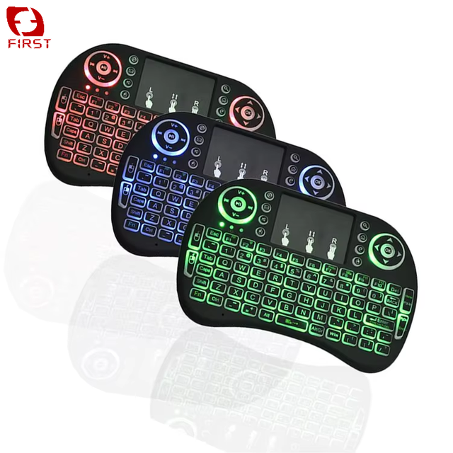 2.4G I8 Mini Wireless Keyboard with Touchpad Remote Control Backlit 3 Color for Smart TV & Android Box Made Plastic PC Material