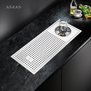 Enjuagador de Vasos de Acero Inoxidable SUS304 Modelo 5322X de Asras, Fregadero Hecho a Mano con Grifo para Cocina, Bar, Hotel - Product Image 3