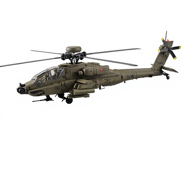 New SJY-C170 1:48 Electric 6CH RC Aileronless Stunt Apache AH-64D Helicopter Plastic Outdoor Intelligent Positioning 6CH-axis