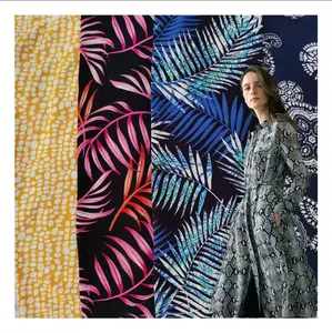 2023 NEW design Viscose Span Jersey print fabric for clothing
