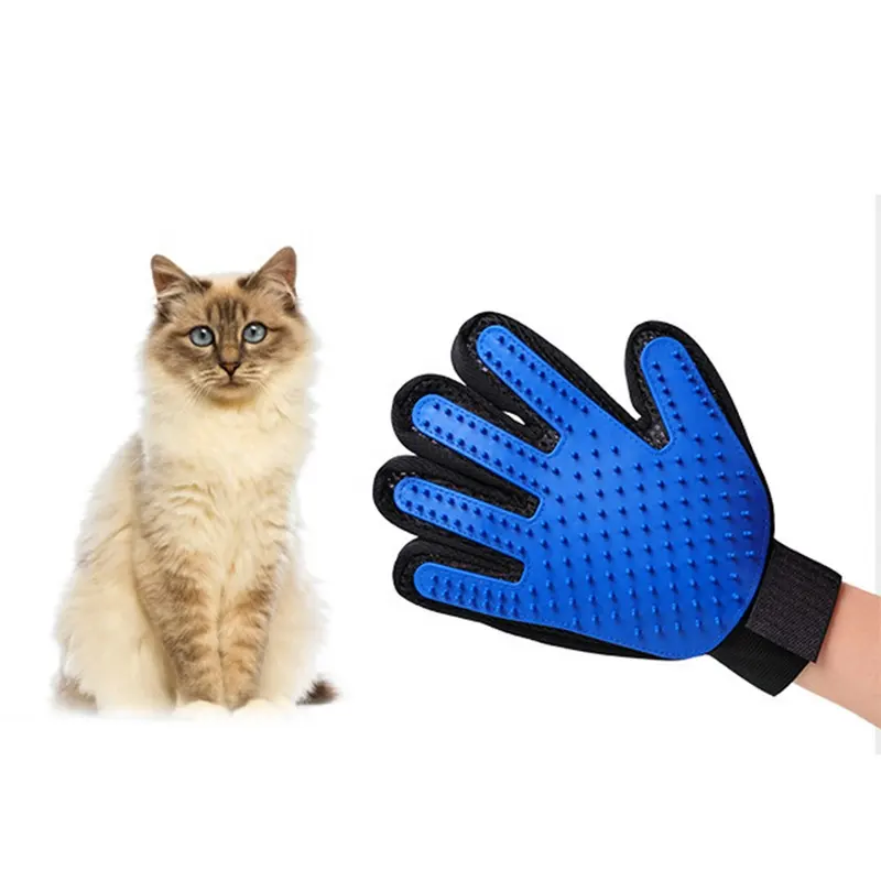 Guantes de silicona para eliminar el pelo de mascotas, herramientas de aseo para mascotas, guante de cepillo con cepillo para arrojar, peine de masaje para Baño