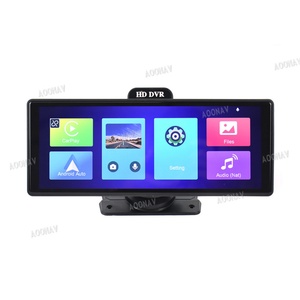 Portable Wireless Carplay <b>Car</b> Stereo with Dash Cam Android Auto 4K DVR ADAS GPS FM Mirror Link Parking Monitor Rearview - Product Image 1