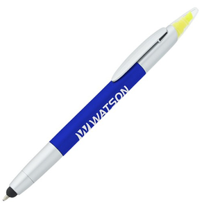 Bolígrafo 3 en 1 con Logotipo Personalizado, Lápiz Óptico y Resaltador, Retráctil, Tinta Negra Media, Impresión en Serigrafía, Regalo Promocional al por Mayor - Product Image 3