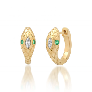 LOZRUNVE Orecchini a Cerchio in Argento 925, Gioielli Indiani all'Ingrosso, Design Minimalista con Motivo a Serpente - Product Image 1
