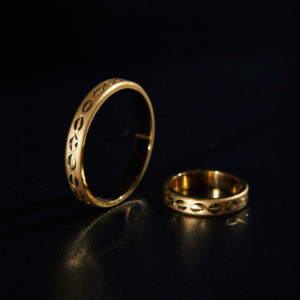 Beste Aanpasbare Klassieke Trouwring Voor Mannen En Vrouwen Solide 10K 14K 18K Goud Gesneden <span class=keywords><strong>Moissanite</strong></span> Sieraden Voor Koppels Of Cadeau - Product Image 5