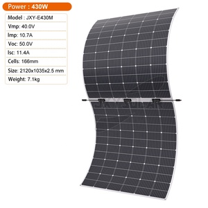 Panneaux solaires flexibles de technologie avancée de 430 watts 40 volts ETFE Cellules mono de surface pour maisons intelligentes RV Yacht Van - Product Image 1