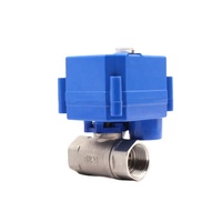 Vanne de régulation de débit en acier inoxydable 304 CWX Mini actionneur électrique vanne à boisseau sphérique 3v 5v 6v 12v 24v 110v 220v