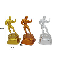 Trophée de musculation résine hommes statue fabricant Résine Bronze Femme Bodybuilder Figurine Bodybuilding Statue Trophée