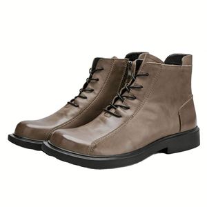 Latest Model Business Leather Round <b>Toe</b> Handmade Waterproof Autumn Wedding Formal Occasion Men's Shoes - Product Image 5