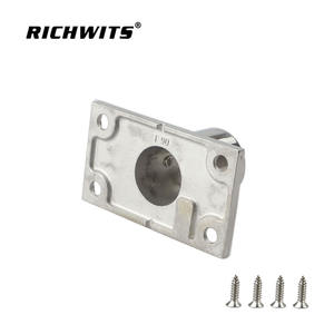 Base de Pasamanos para Yate de Acero Inoxidable 316 con Acabado Pulido Espejo y Tubo Inferior Cuadrado de 90 Grados, Herraje Esencial para Veleros - Product Image 3