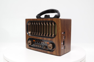 Vofull Nhà Máy Giá xách tay retro phong cách loa siêu trầm FM Đài phát thanh bằng gỗ không dây USB Loa - Product Image 4