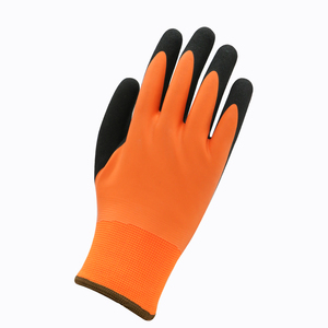 Alto rendimiento poliéster acrílico Palma arena acabado doble látex recubierto impermeable térmico frío clima invierno trabajo guantes - Product Image 4