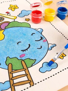 Top Quality Heat Eco-Friendly Graffiti Bags Canvas Painting Diy Coloring <b>Set</b> Painting Bag for Kids With <b>Colour</b> Pens - Product Image 5