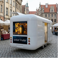 Chariot alimentaire sur mesure Austar 2026 en acier inoxydable, aluminium et fibre de verre, résistant à la rouille, pour café, barbecue, bière, crème glacée, service OEM