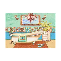 5D DIY tam yuvarlak/kare elmas boyama manzara elmas boyama kitleri banyo küveti çapraz dikiş kitleri duvar sanatı ev dekor