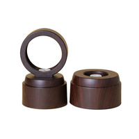 Ornement boule de cristal naturelle avec base en bois, veilleuse Feng Shui rotative à 360 degrés, décoration pour la maison, cadeau de méditation