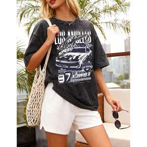 T-shirt surdimensionné personnalisé pour homme en coton délavé à l'acide, manches courtes, style streetwear décontracté, jersey respirant (S-2XL) - Product Image 5