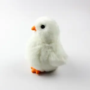 Düşük adedi sevimli beyaz civciv dolması hayvan peluş oyuncak yumuşak Plushes bebek çocuklar için gerçekçi kabarık tavuk