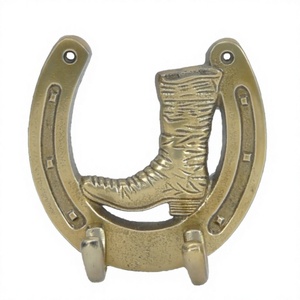 Brass Antique Finished Horse Shoe <b>Hooks</b> Hot Selling Solid Cast Aluminium Wall <b>Hook</b> and <b>Rail</b> Elegant <b>Hooks</b> in Equestrian Style - Product Image 1