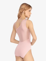 Justaucorps de gymnastique pour femmes en maille vert menthe, uniforme de performance de danse personnalisé à bretelles croisées très élastiques sans manches