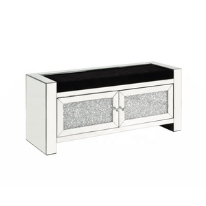 Modern <strong>Storage</strong> Velvet <strong>Dining</strong> Chair Upholstered <strong>Dining</strong> Chairs <strong>Dining</strong> <strong>Bench</strong> with Mirror Restaurant Furniture Wholesale - Product Image 3