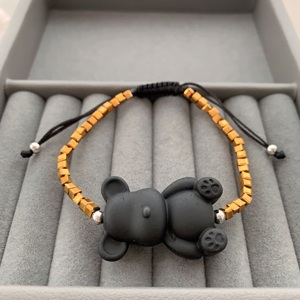 Pulsera de cuentas de dados única, pulsera de oso agradable ajustable para hombres y mujeres, pulsera con letras <span class=keywords><strong>loce</strong></span> de alta calidad, para hombre y mujer - Product Image 4
