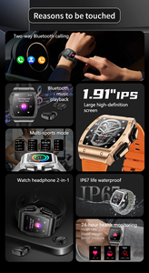 Montre connectée Android JM09 2025 avec écouteurs, écran TFT 1,91 pouces, 2-en-1, étanche IP67, suivi d'activité physique, suivi du sommeil, répondre aux appels - Product Image 4