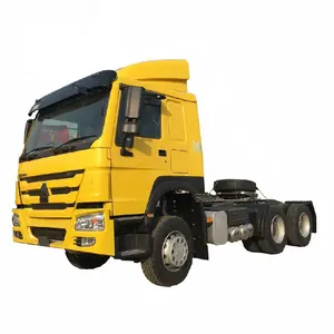 China Nieuwe Sinotruk Howo 400hp 6X4 Tractor 10 Wielen Trekker Aanhangwagen Kop Lading 60 Tot 80 Ton Goede Prijs Te Koop